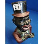 Vintage Cast Iron Jolly Money Box