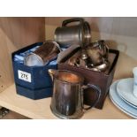 Collection of Pewter & Metallic/EPNS Jugs and Commemorative Tankards