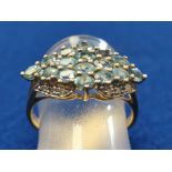 9ct Gold & Ameythst Ring w/Diamond Shoulder, size L+0.5