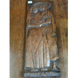 Carved Wooden Panel - signed Llegey