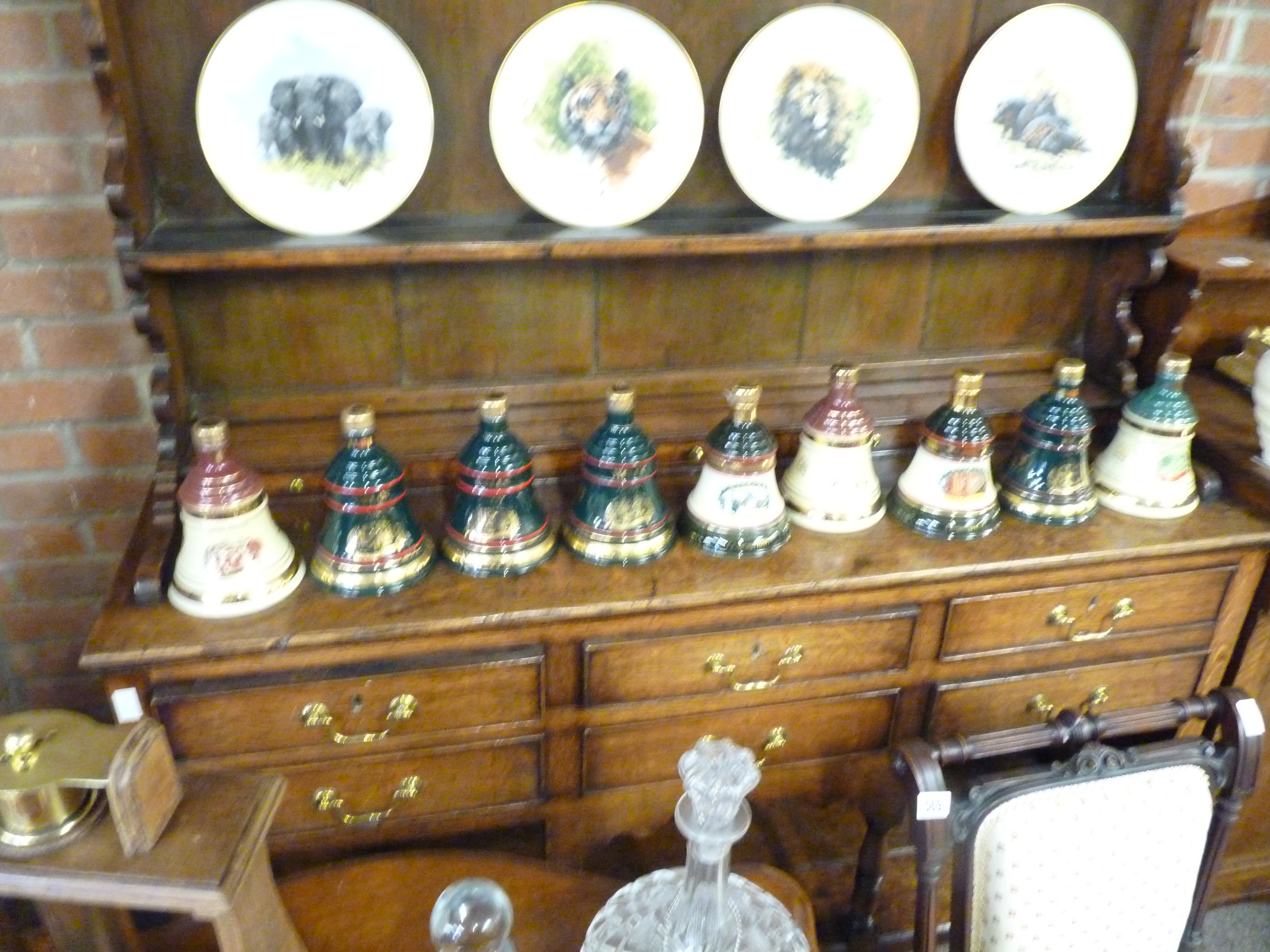 Collection of Wade Porcelain Bells Whisky Christmas Bottles