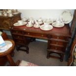 Waring & Gillow Leather-Topped Oak Desk