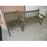 Garden bench and chair
