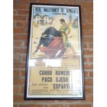 Sevilla Spanish Bullfighter Framed Poster