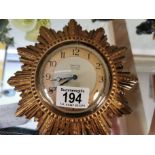 Smiths Small Sunburst Clock