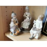 Trio of Lladro/Nao Figures