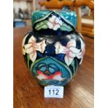 Moorcroft Floral Ginger Jar - 15cm high w/lid