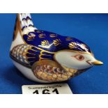 Royal Crown Derby Blue Tit Paperweight - silver stopper