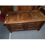 Antique oak blanket box