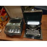 Typewriter and Accordian