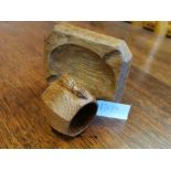 Mouseman Napkin Ring & Yorkshire Oak Ashtray