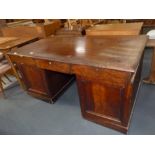 Antique mahogany partners desk