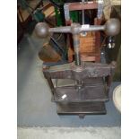 Antique metal press