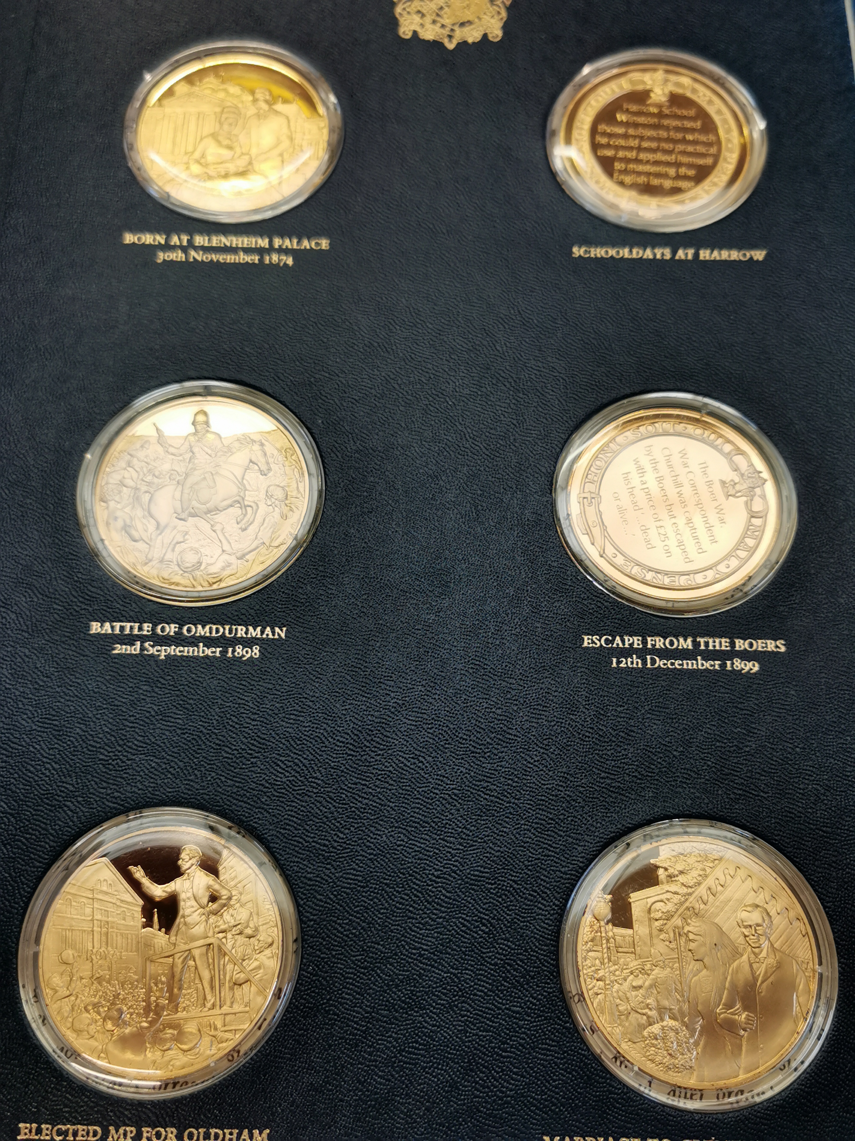 Churchill Centenary Medals Set - 24 Gold Plated Sterling Silver Medals - total weight 600g - Image 3 of 3