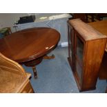 Victorian dining table and bookcase