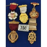 Box of Assorted Masonic Cap Badges & Medals