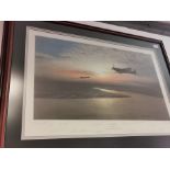 Evening Patrol Spitfires WWII Signed Squadron Print by Gerard Coulson