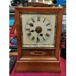 Vintage WH & Sons Wooden Mantle Clock