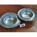 Pair of Norwegian Pewter Bowls - Man Und interest, given as a gift to the Directors