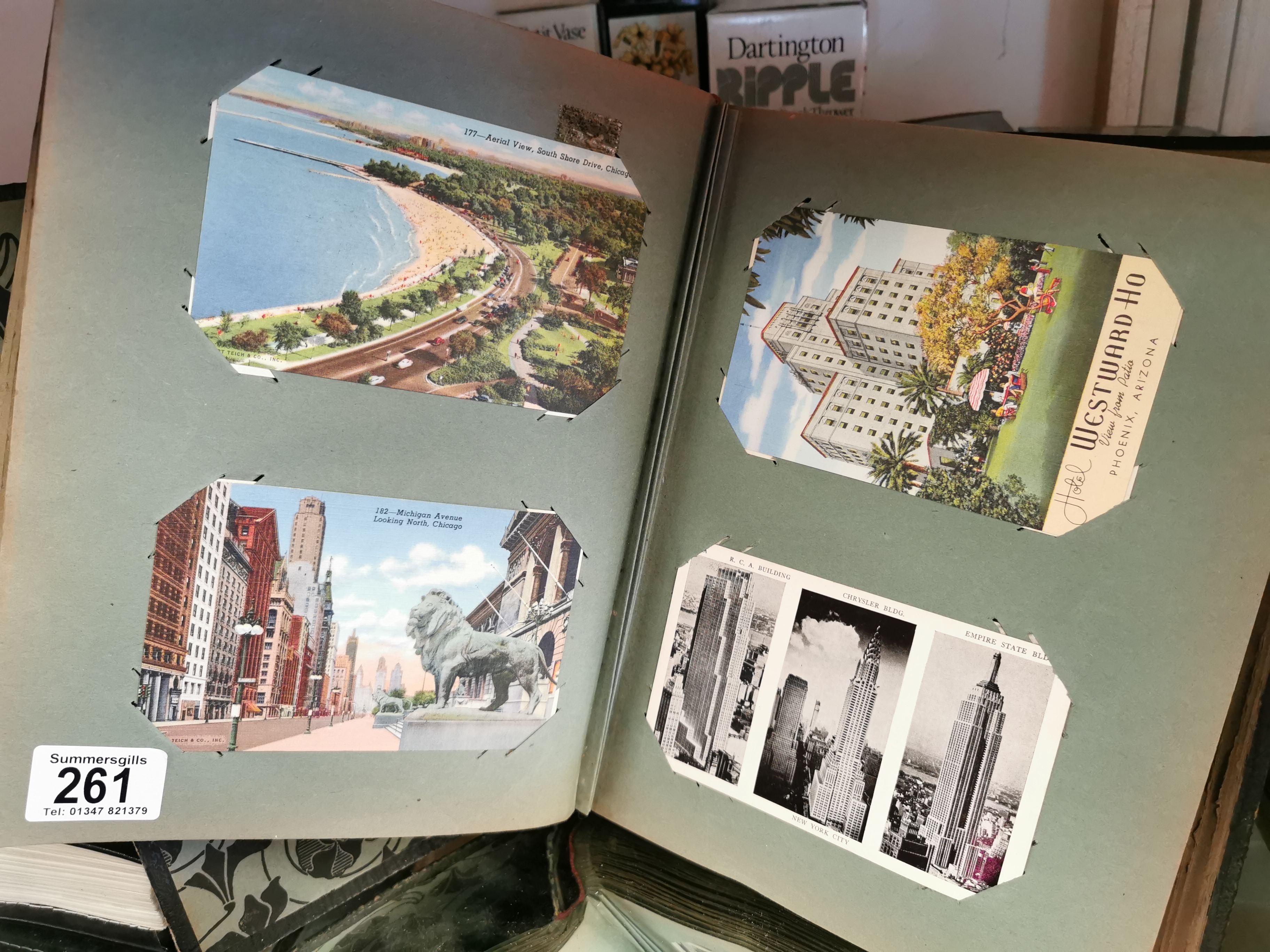 Extensive Postcard Book - over 200 topographical cards