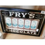 Framed Fry's Chocolate Advertising Mirror