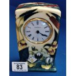 Moorcroft Waterlily Mantle Clock