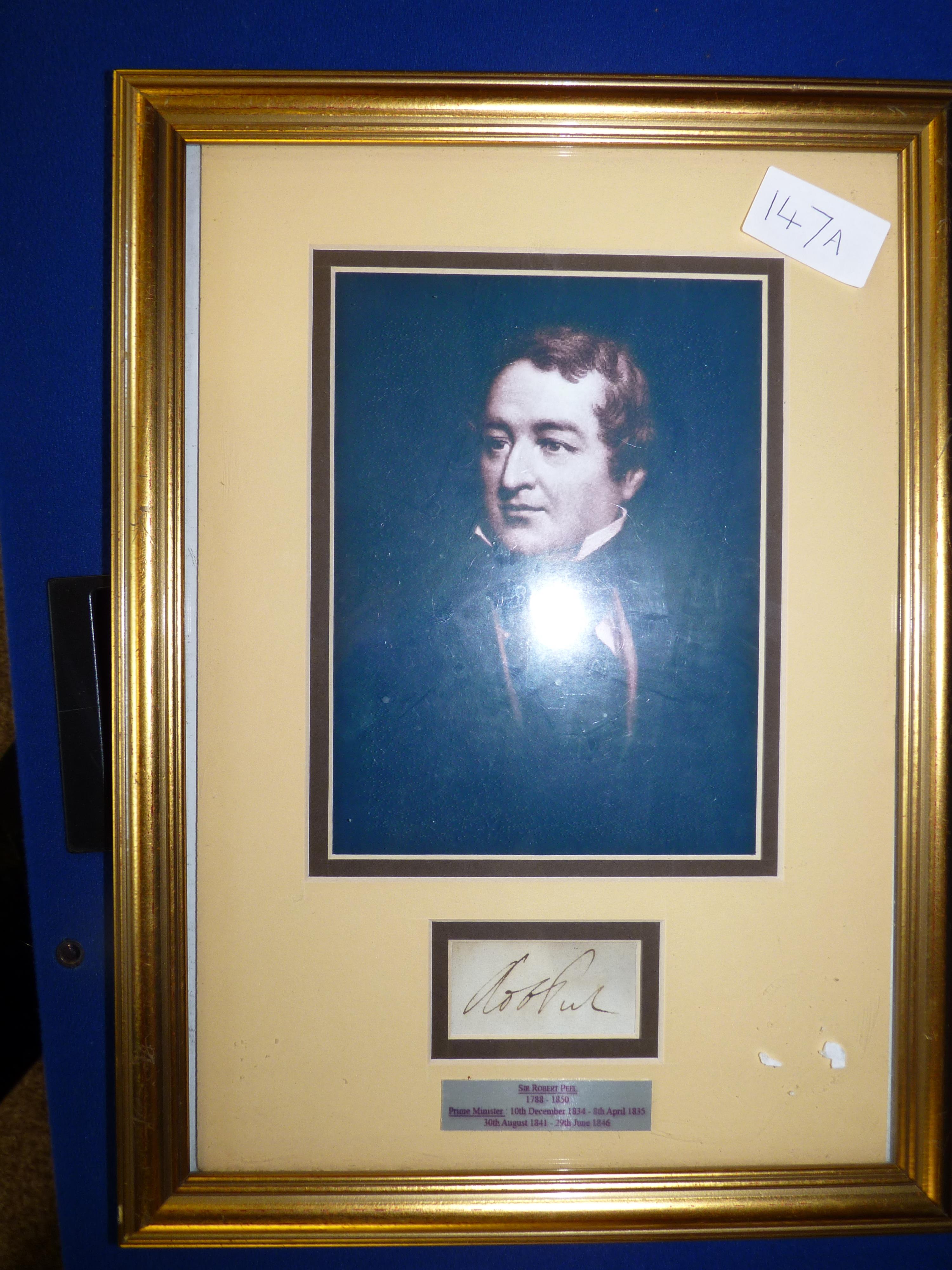 Signed Sir Robert Peel Framed Print - Image 3 of 4