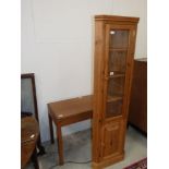 Pine corner cupboard and card table