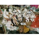 German-made Porcelain Cherub Jazz Band & Additional Figures