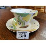 Clarice Cliff Bizarre Floral Tea Cup & Saucer