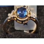 9ct Gold Kyanite Ring, size N/O