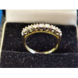 18ct Gold 7-Stone Diamond Eternity Ring, size L/M