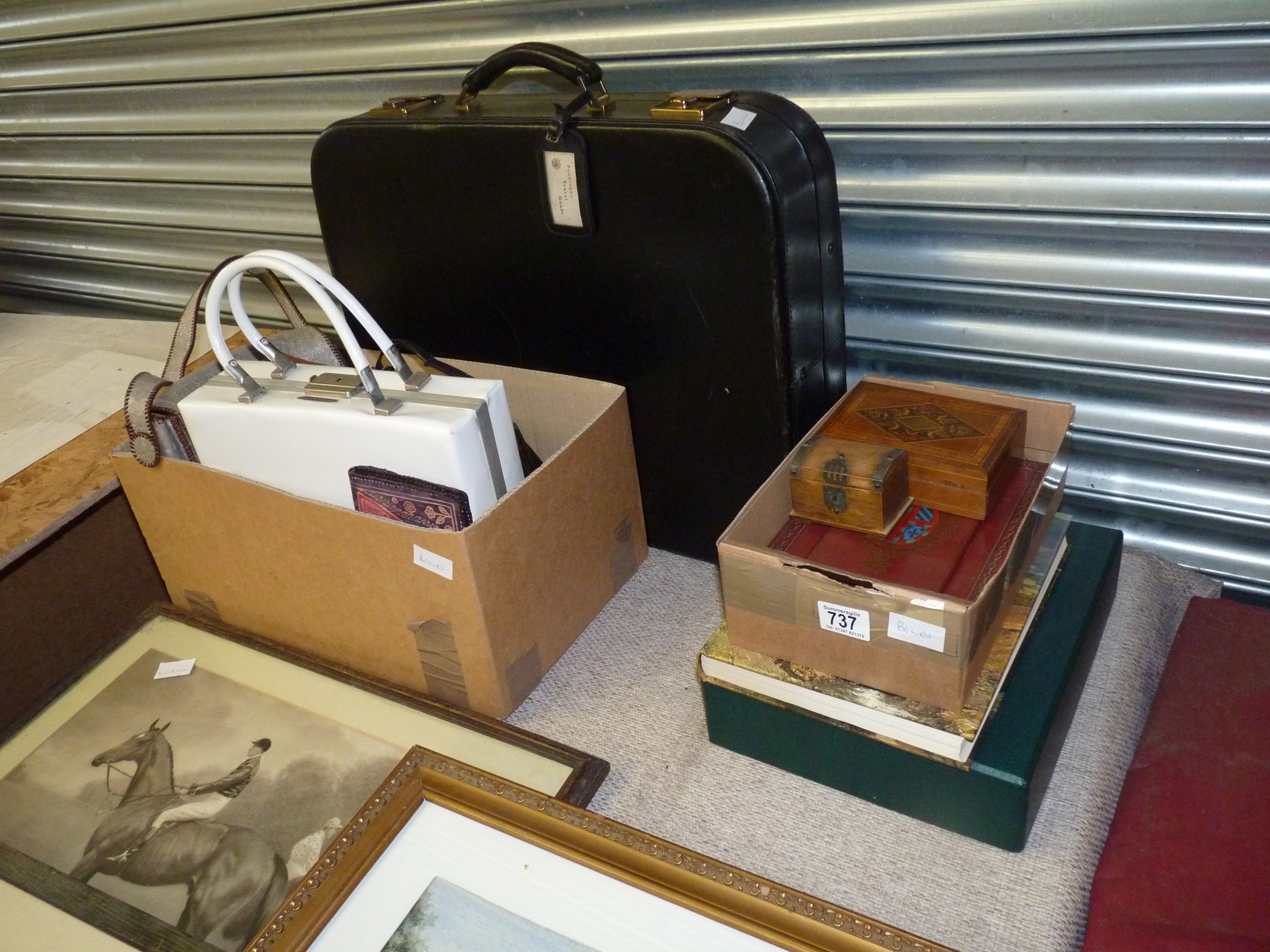 Suitcases, books, boxes etc