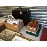 Suitcases, books, boxes etc