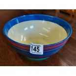 Clarice Cliff Fantasque Bowl, 22cm diameter, A/F