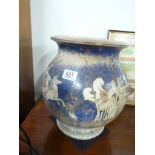 Twin-Handled Classical Chamber Pot w/Roman Scene Patterns to Body (A/F)