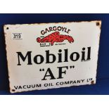 Mobiloil AF Automobilia Enamel Advertising Sign