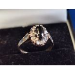 Sapphire & White Stone Ring
