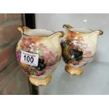 Pair of Crown Devon "Devon Glory" Vases