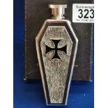 Boxed German Iron Cross Metallic Drinks Flask