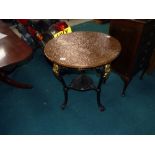 Antique cast iron pub table