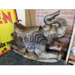 Indonesian Style Carved Elephant Child's Rocking Horse - 67cm long, by 64 high