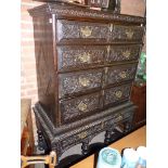 Green-Man Carved Victorian Chest & Drawers