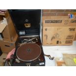 HMV Gramaphone and records