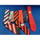 Collection of Manchester United Football Official Club Ties, including European Cup Winners Cup
