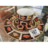 Royal Crown Derby 1128 Imari Coffee Trio