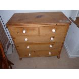 Victorian 4 ht pine chest