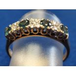 18ct Gold Sapphire & Diamond Ring, size M