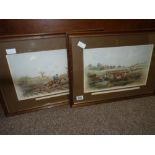 Pair of Antique Hunting Prints by HK Browne from Fore's Series
