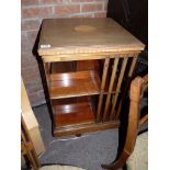 Mahogany Inlaid Revolving Bookcase